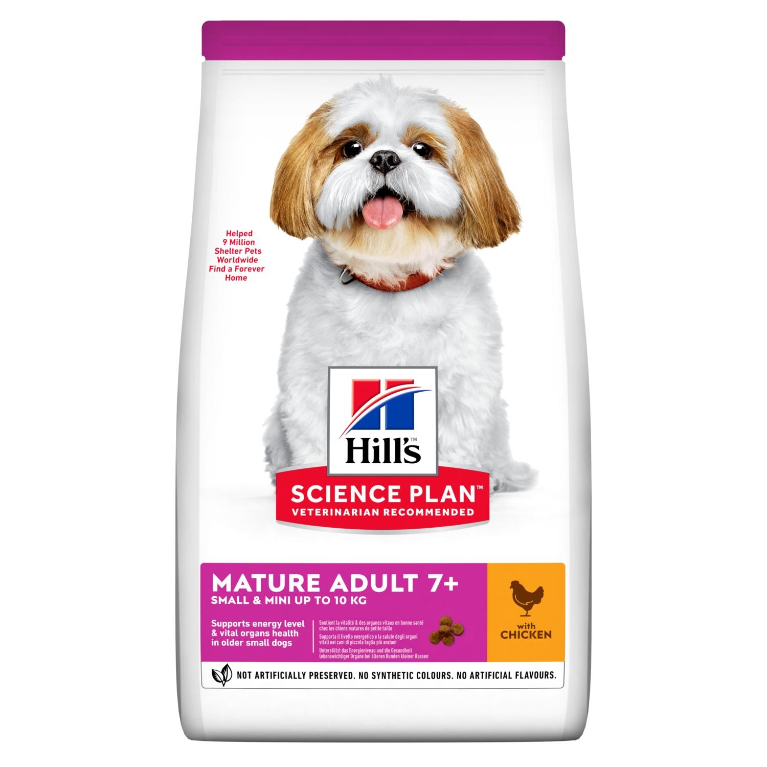 Hill's Science Plan Mature Adult 7 Small & Mini Cibo Secco per Cani con Pollo - 3 kg