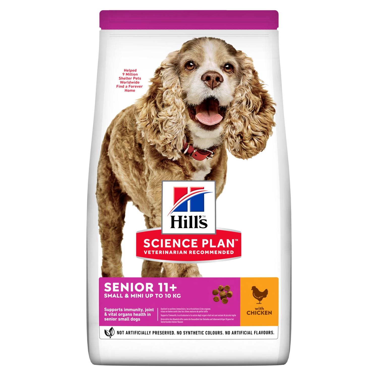 Hill's Science Plan Senior 11 Small & Mini Cibo Secco per Cani con Pollo - 1,5 kg