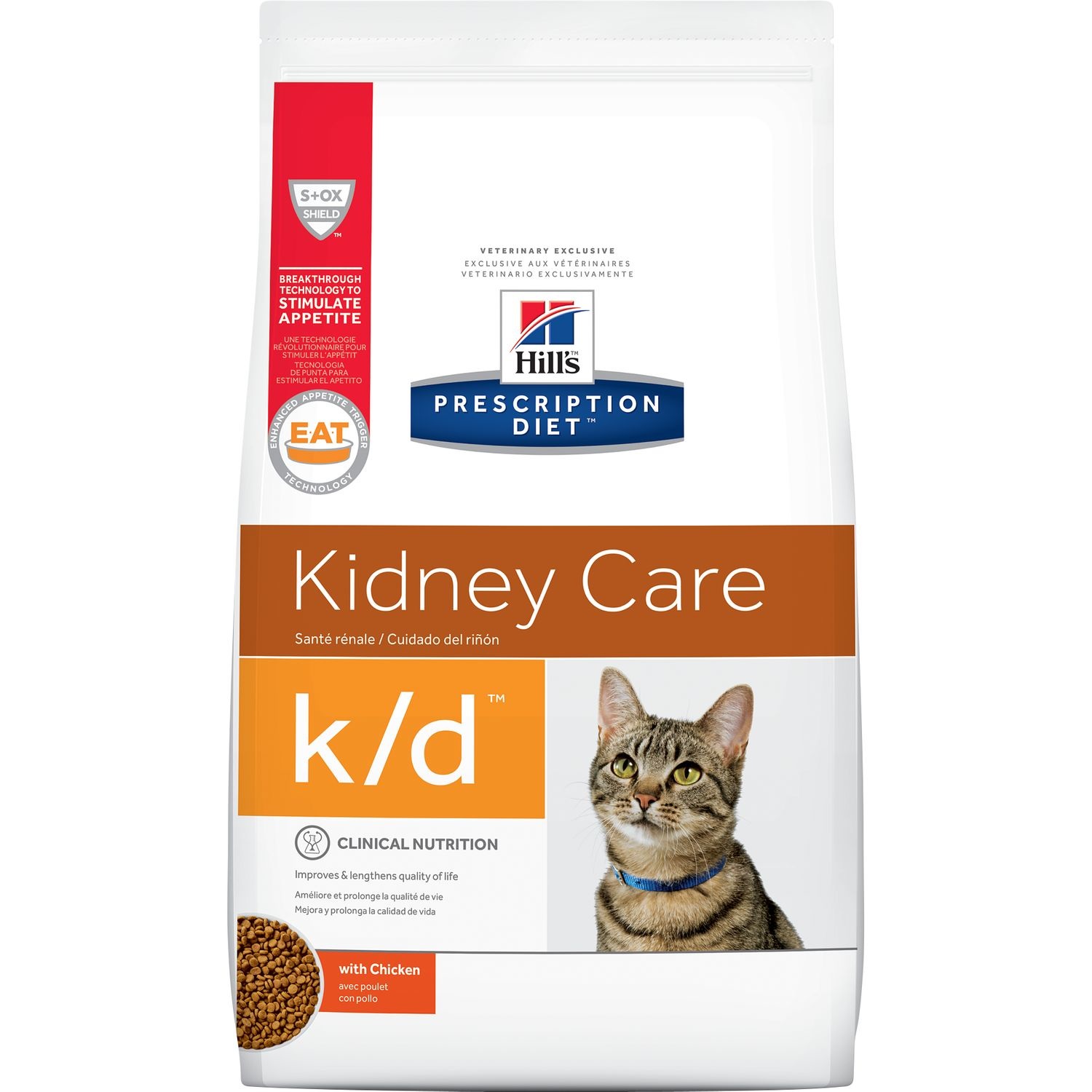 Hill's Prescription Diet k/d Cibo Secco per Gatti Adulto con Pollo - 1,5 kg - Supporto alla Salute Renale