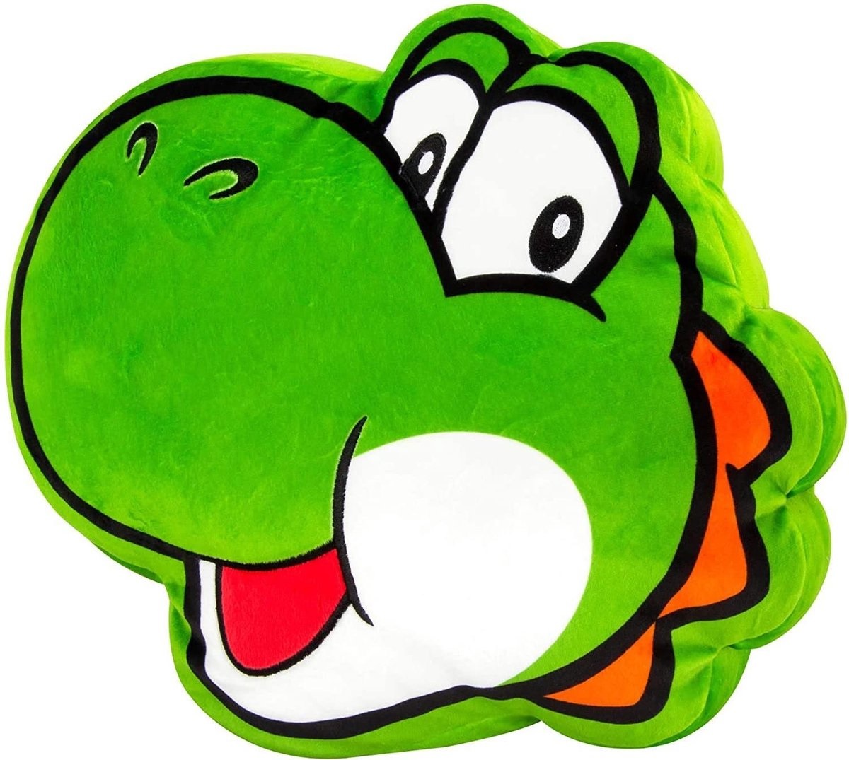 TOMY Peluche Testa di Yoshi - Cuscino Morbido in Peluche Vellutato (36 x 33 cm)