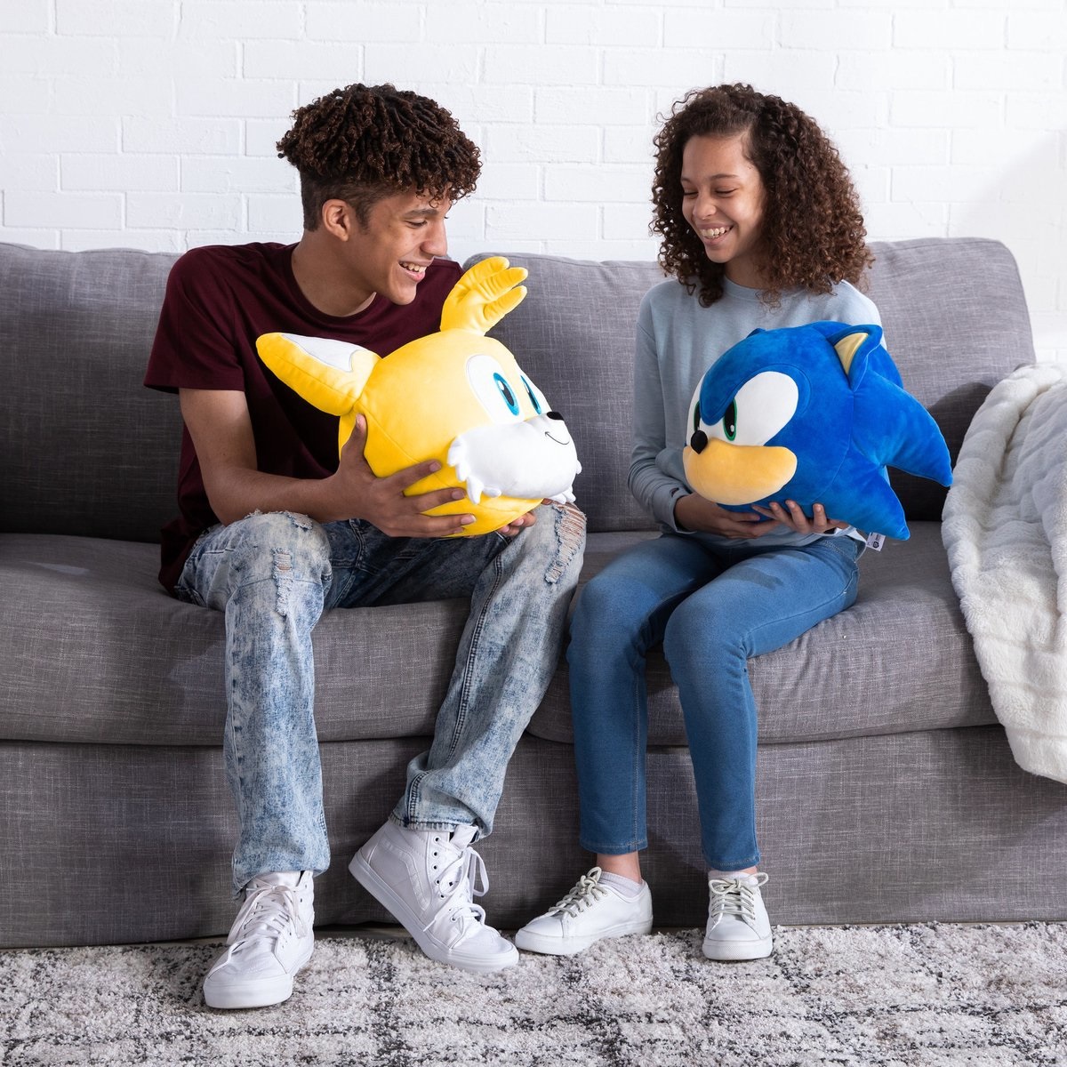 Club Mocchi Mocchi Giocattolo di Peluche Sonic The Hedgehog Blu 38,1 cm - Super Morbido