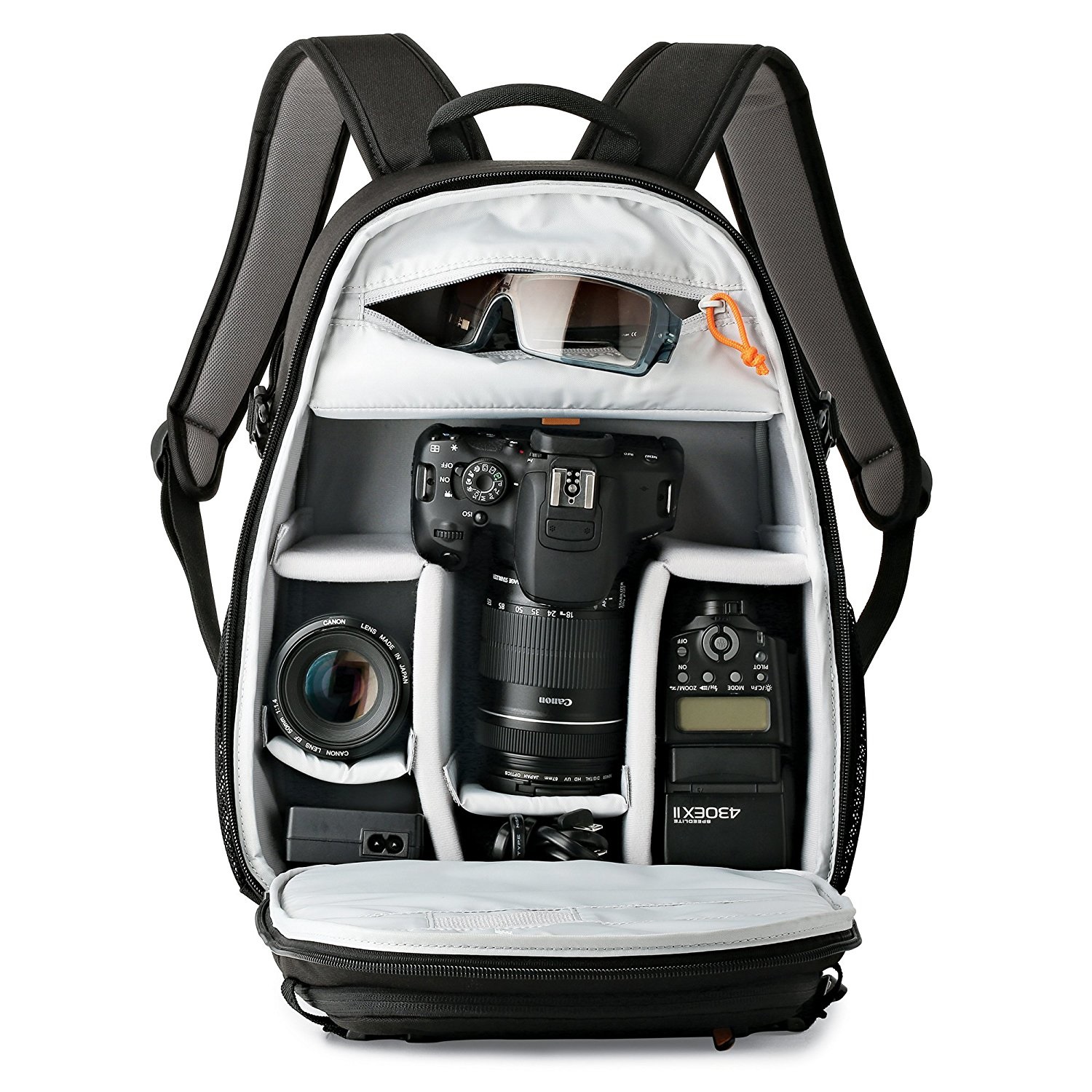 Lowepro Tahoe BP 150 Zaino per Fotocamera Nero - Leggero, Sportivo, Adatto per DSLR e Tablet da 10 Pollici