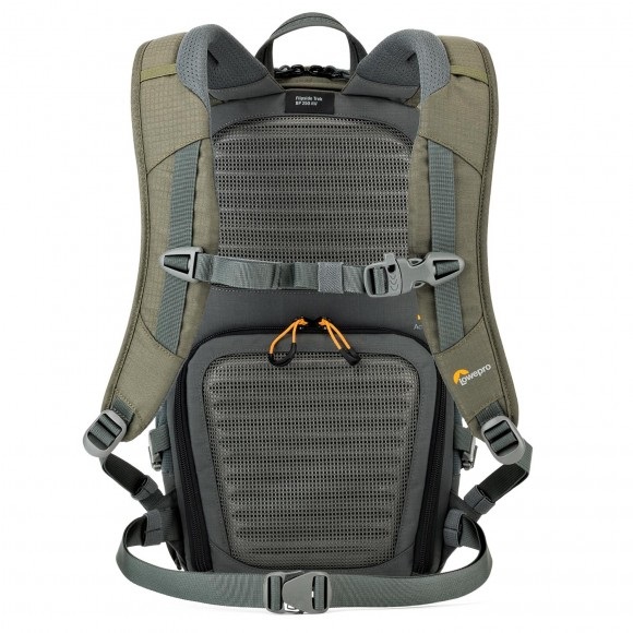 Lowepro Flipside Trek BP 250 AW - Zaino per fotocamera grigio/verde scuro con sistema di sospensione ActiveZone