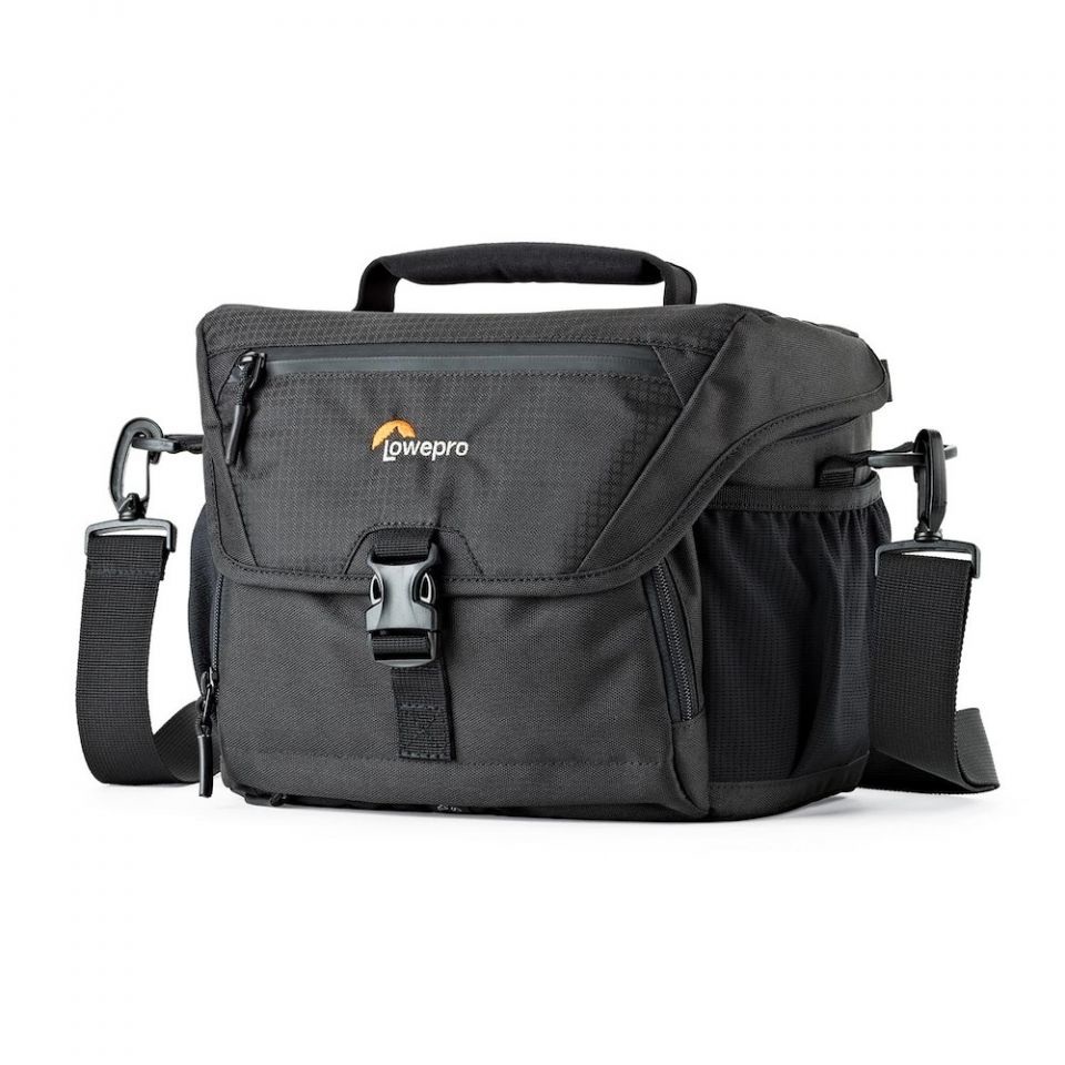 Lowepro Nova 180 AW II - Borsa a tracolla nera per fotocamera con capacità per obiettivi e accessori