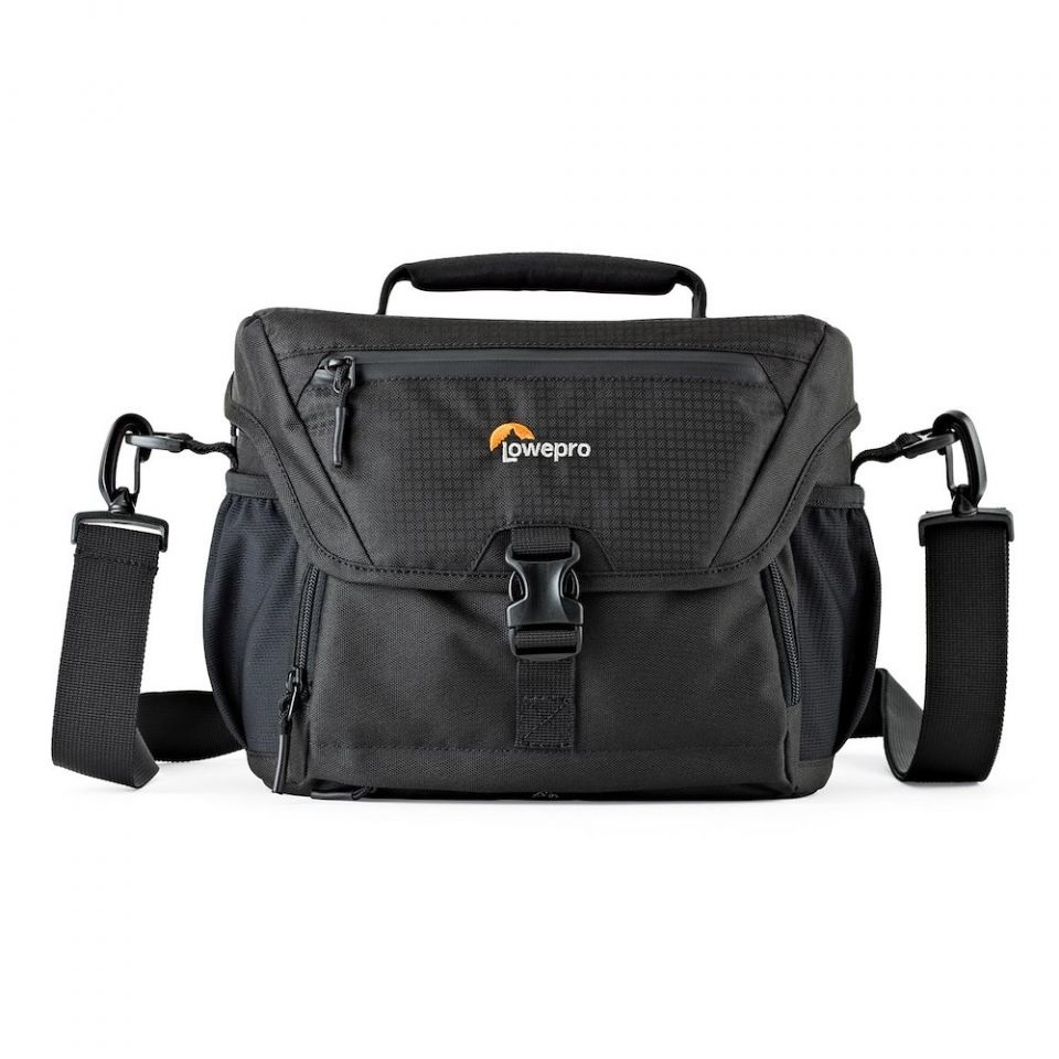 Lowepro Nova 180 AW II - Borsa a tracolla nera per fotocamera con capacità per obiettivi e accessori