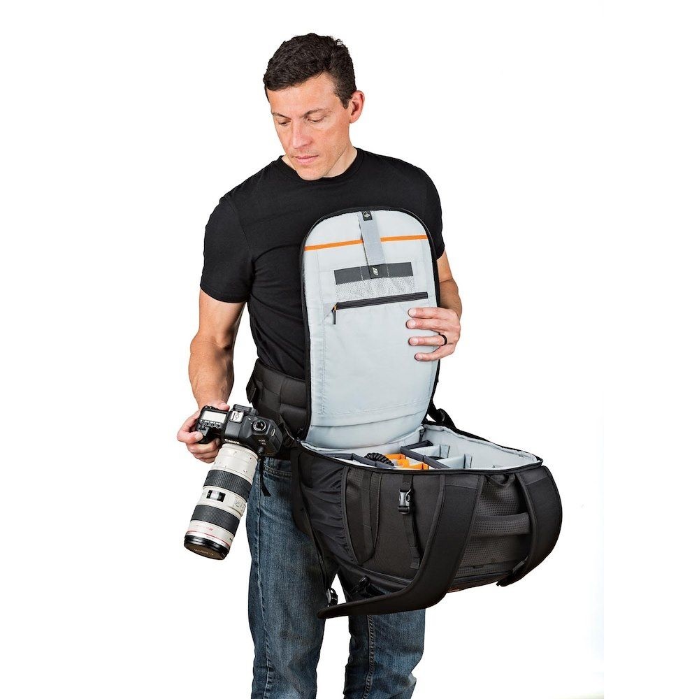 Lowepro Flipside 500 AW II Zaino Fotografico Nero - Capacità per Reflex e Obiettivi, Design Moderno