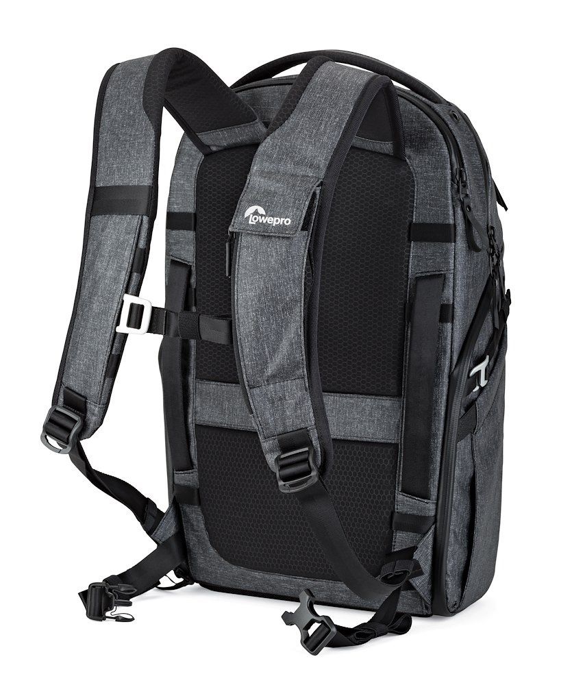 Lowepro FreeLine BP 350 AW Zaino Nero - Nylon 66, Sistema QuickShelf, Doppio Accesso Laterale