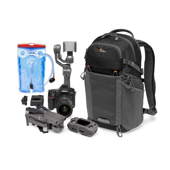 Lowepro Photo Active BP 200 AW Zaino Nero e Grigio Scuro con Divisori QuickShelf, Vano per Tablet 12