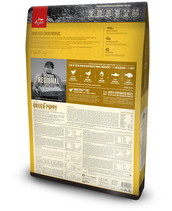 Orijen Puppy 2 kg - Cibo Secco Senza Cereali per Cuccioli, Alto Contenuto Proteico con Carne Fresca e Pesce