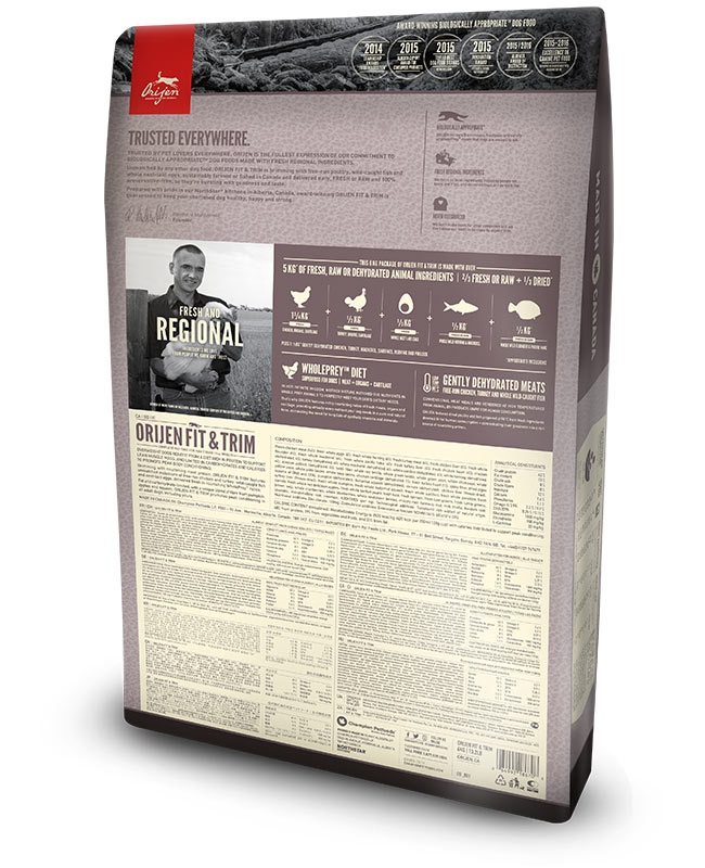 Orijen Fit & Trim 6 kg - Cibo per Cani Adulti in Sovrappeso con Pollo Fresco e Tacchino Crudo