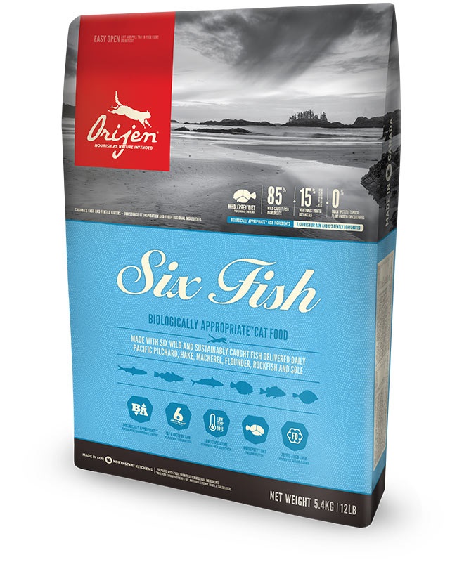 Orijen Six Fish cibo secco per gatti 1,8 kg Adulto Pesce