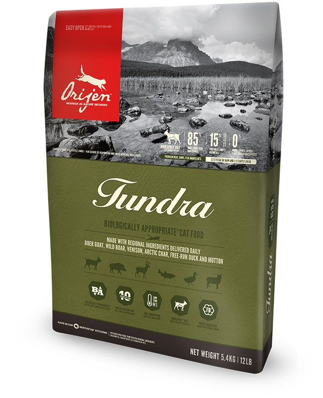 Orijen Tundra Cibo Secco per Gatti 1,8 kg - Naturale e Ricco di Proteine con Carne Fresca di Capra, Anatra e Selvaggina