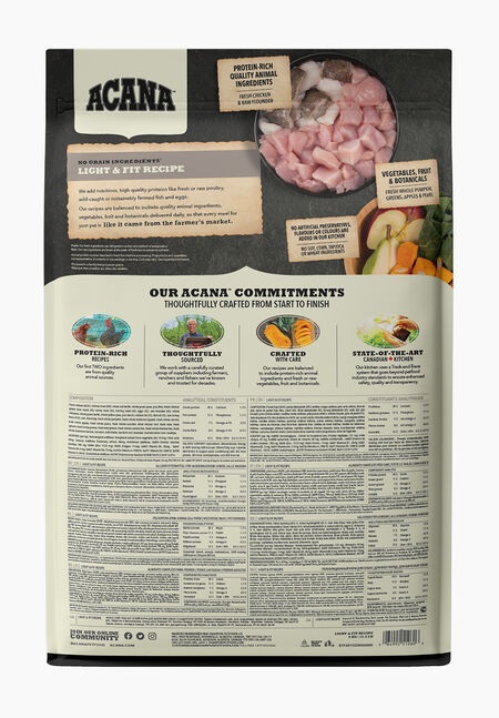 Acana Heritage Light & Fit Cibo Secco per Cani 6 kg - Pollo e Pesce, Senza Cereali, Biologicamente Appropriato