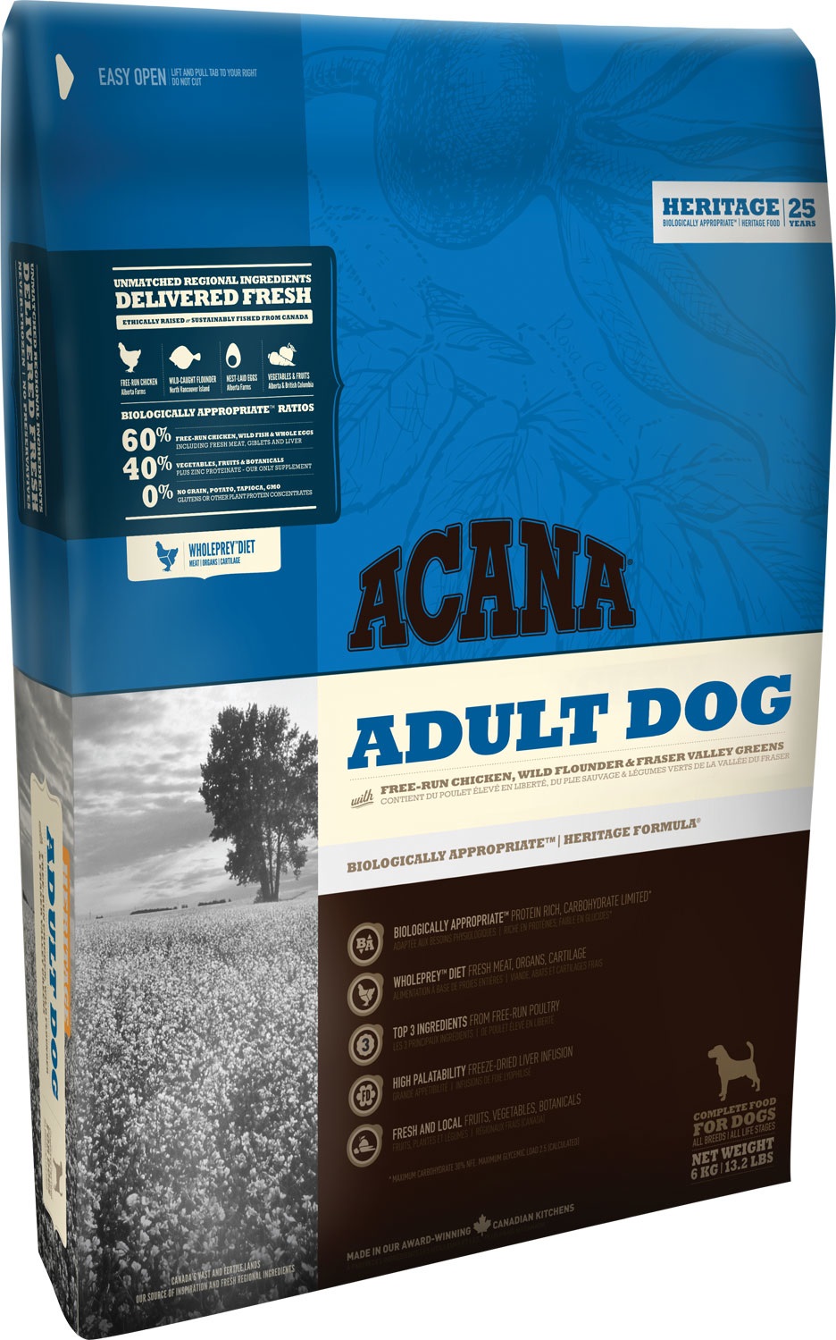 Acana Dog TF Heritage Adult 11,4 kg Adulto Pollo