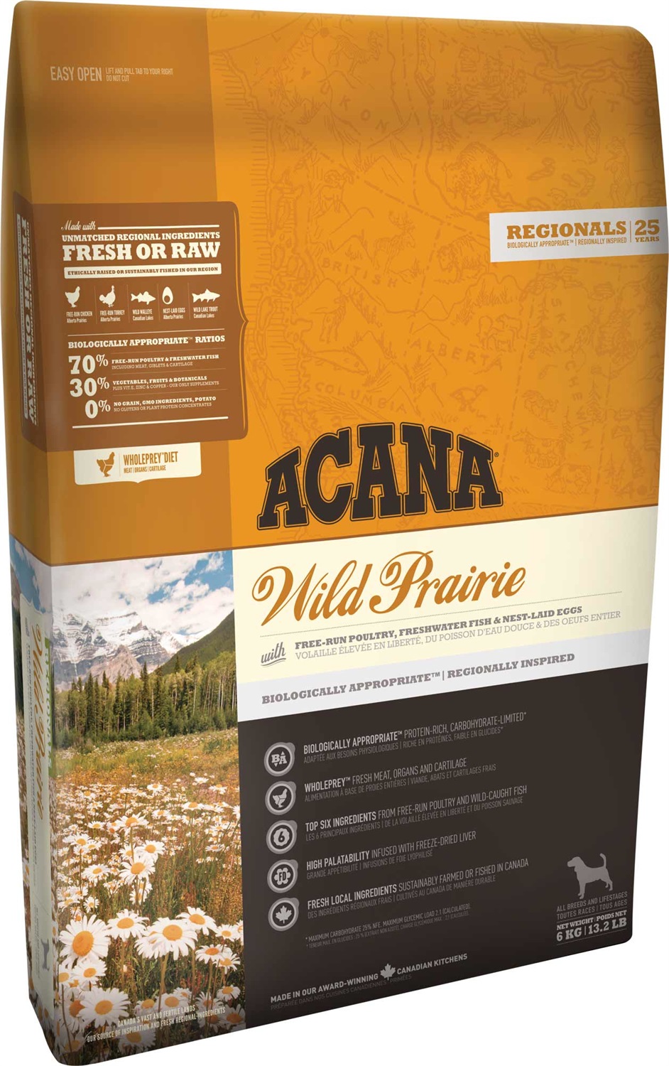 Acana Dog TF Regionals Wild Prairie 11,4 kg Adulto Pollo, Egg