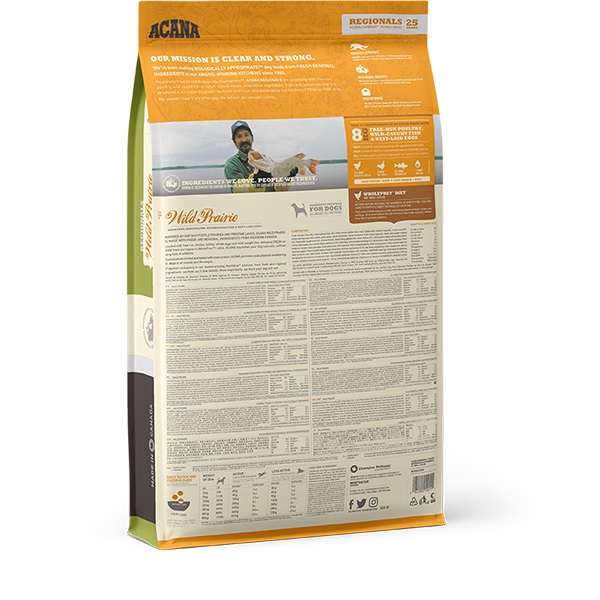 Acana Wild Prairie 2 kg - Crocchette per Cani Adulti con Pollo, Tacchino e Pesce Fresco