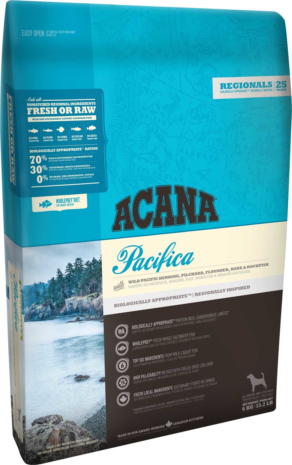 Acana Dog TF Regionals Pacifica 11,4 kg Adulto Pesce