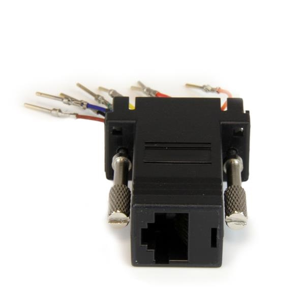 StarTech.com Adattatore modulare da DB9 a RJ45 - M/F, Convertitore seriale DB-9 (M) a RJ-45 (F), Modello GC98MF, Colore Nero