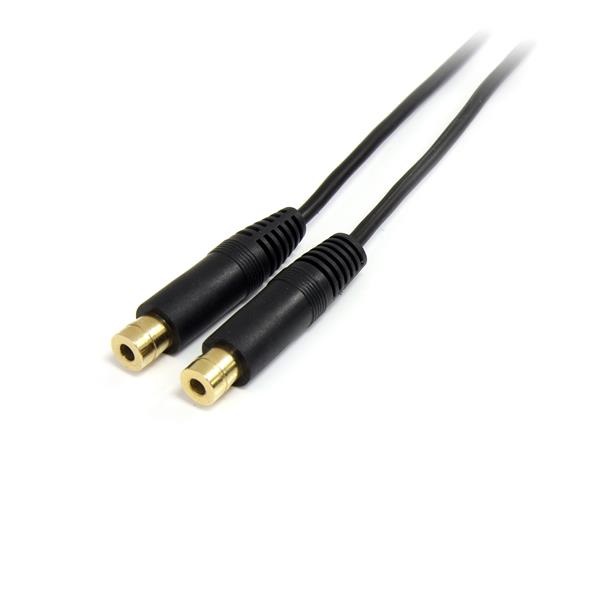 StarTech.com Cavo Splitter Stereo 15 cm - 3,5 mm Maschio a 2 Connettori Femmina 3,5 mm, Nero, Terminali in Oro