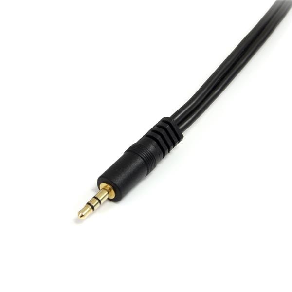 StarTech.com Cavo Splitter Stereo 15 cm - 3,5 mm Maschio a 2 Connettori Femmina 3,5 mm, Nero, Terminali in Oro
