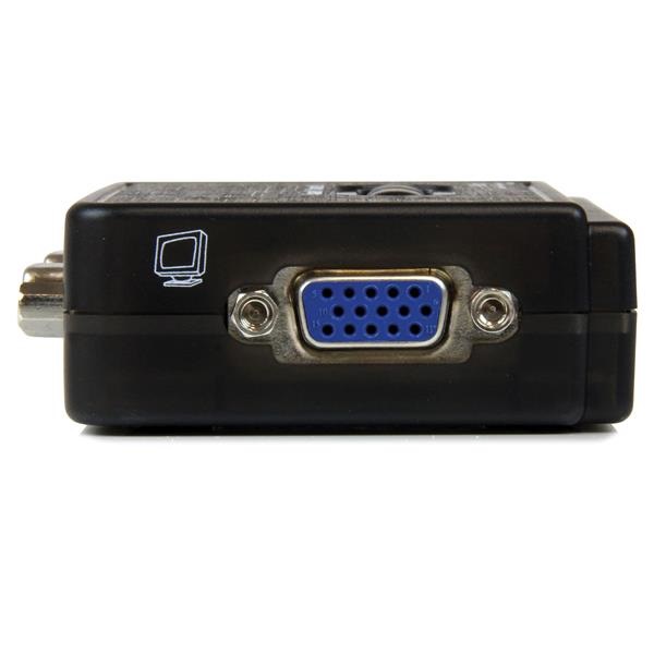 StarTech.com Switch KVM a 2 porte VGA USB con audio e cavi - Commutatore VGA USB a doppia porta, Risoluzione 2048 x 1536 Pixel, 2K Ultra HD, Cavi inclusi (1.20 m), Colore Nero