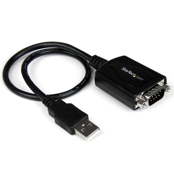 StarTech.com Cavo Adattatore USB 2.0 a Seriale RS232 DB9 con interfaccia COM - Adattatore professionale USB a DB9 / RS232 ad 1 porta, DB-9, USB 2.0 A, 0,42 m, Nero