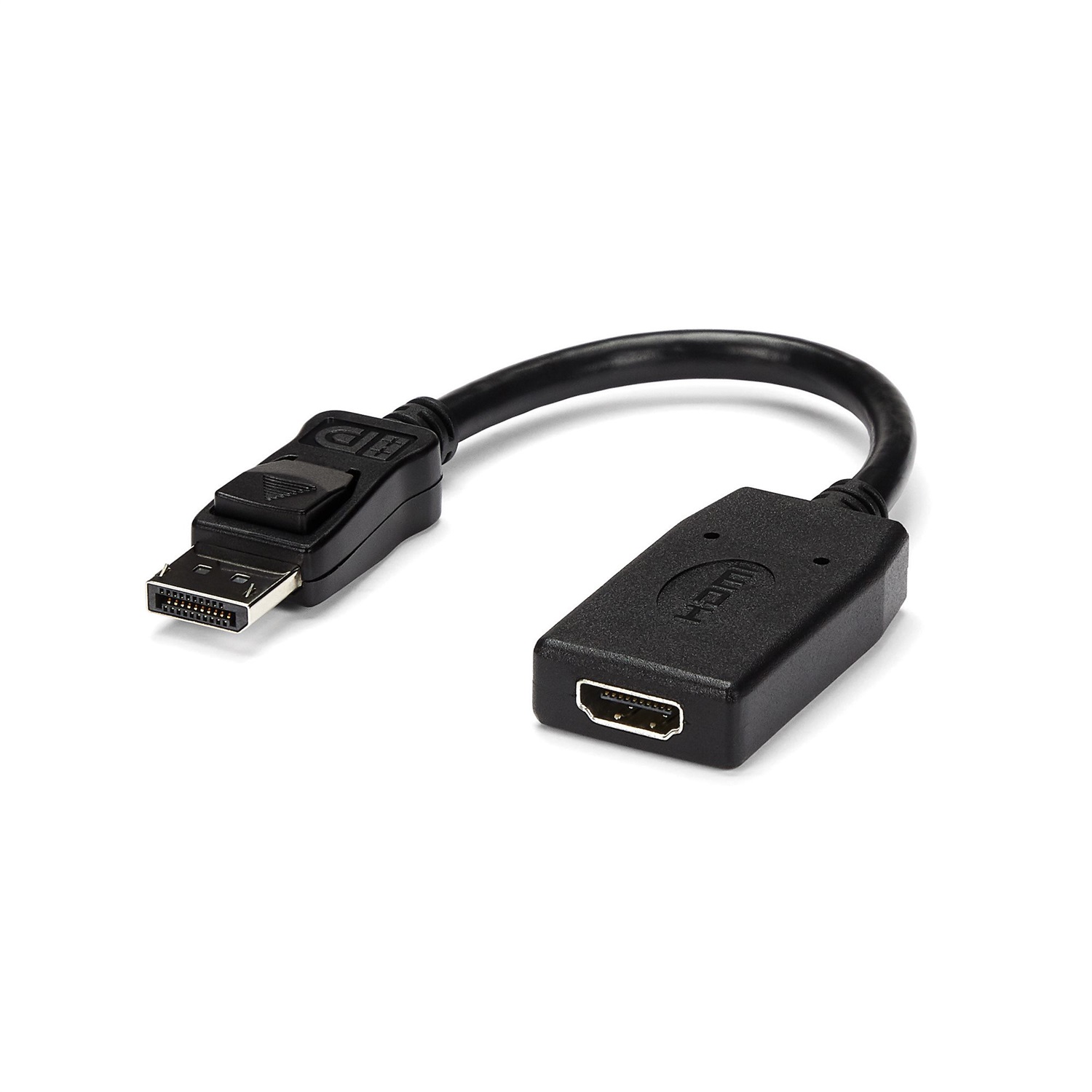 StarTech.com Adattatore DisplayPort a HDMI Attivo 1080p - Convertitore Video DP a HDMI - Dongle Passivo per Monitor/Display/Proiettore - Connettore DP a Scatto (DP2HDMI) - Cavo Integrato 13 cm, Audio 7.1ch, Certificazione VESA