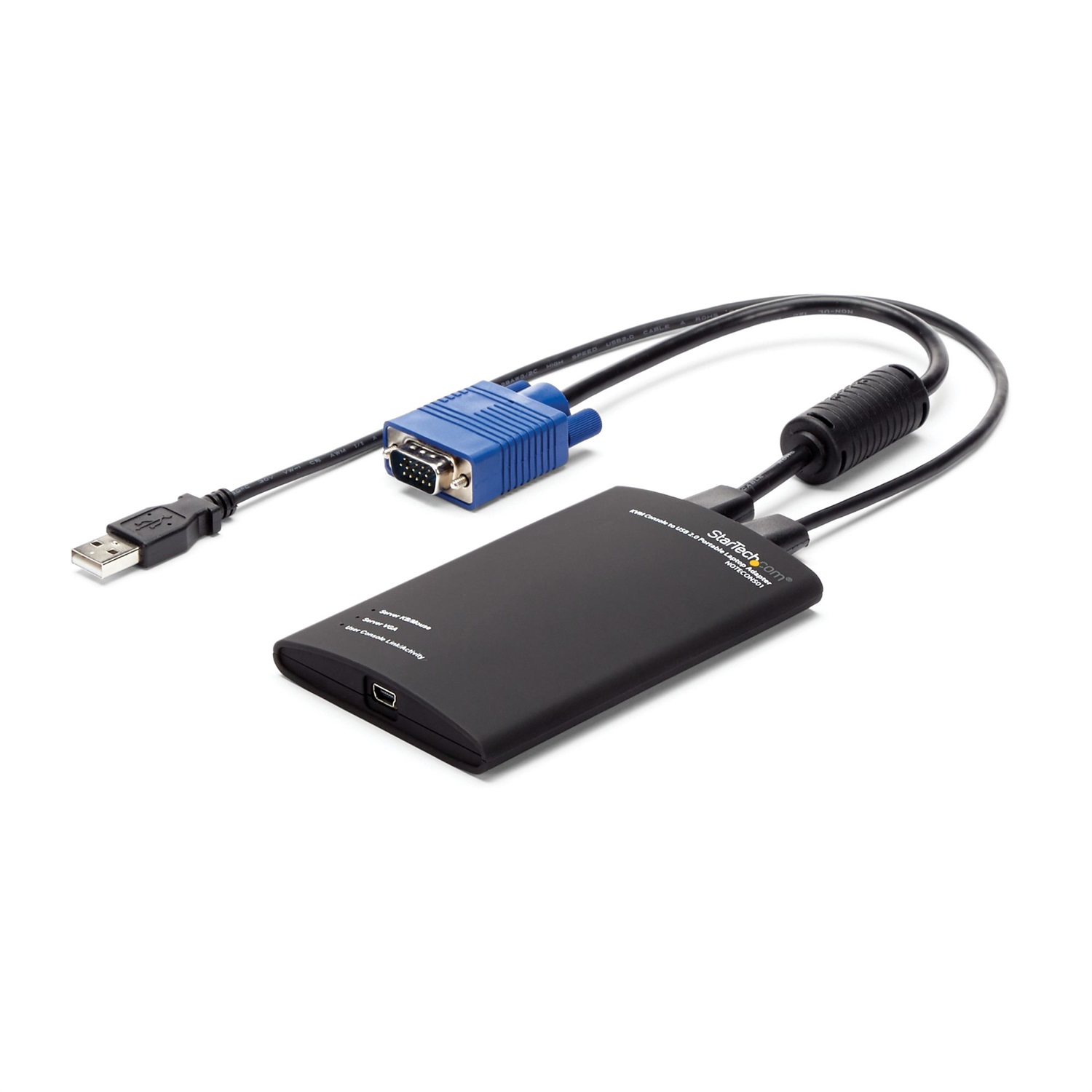 StarTech.com Laptop Crash Cart Adapter Portatile Console KVM USB 2.0 - Risoluzione 1920 x 1200, Cavi KVM Integrati, Autoalimentazione