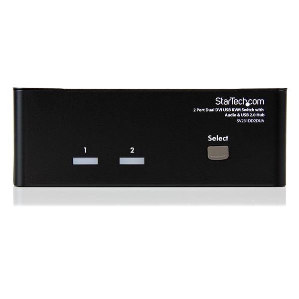 StarTech.com Switch KVM Dual DVI USB 2 porte con audio, hub USB 2.0 e risoluzione fino a 2048 x 1536