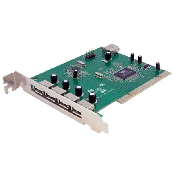 StarTech.com Scheda PCI con 7 Porte USB 2.0 ad Alta Velocità, PCI/PCI-X, Chipset VIA/VLI - VT6212, Fino a 480 Mbps, Verde, Certificata CE/FCC/TAA/REACH