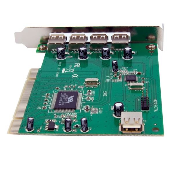 StarTech.com Scheda PCI con 7 Porte USB 2.0 ad Alta Velocità, PCI/PCI-X, Chipset VIA/VLI - VT6212, Fino a 480 Mbps, Verde, Certificata CE/FCC/TAA/REACH
