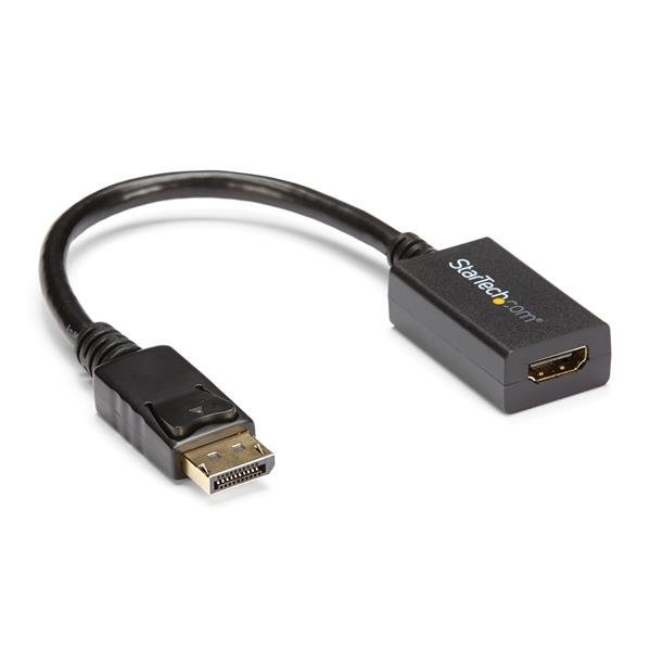StarTech.com Adattatore DisplayPort a HDMI Passivo 1080p - Convertitore Video DP 1.2 a HDMI - Cavo Adattatore Dongle da DP a HDMI per Monitor/Display/TV - Connettore DP a Scatto, Lunghezza 0,21 m