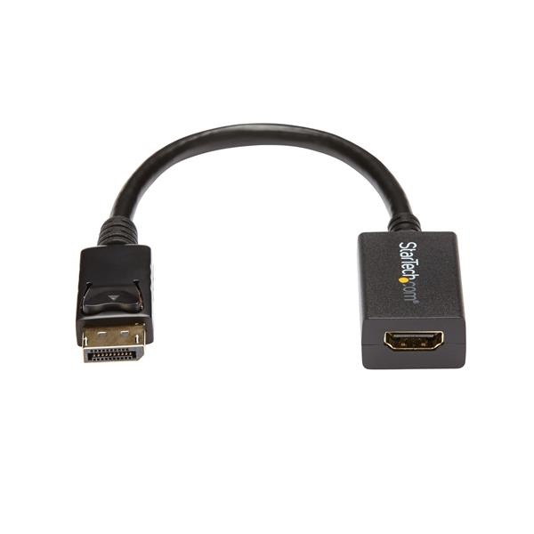 StarTech.com Adattatore DisplayPort a HDMI Passivo 1080p - Convertitore Video DP 1.2 a HDMI - Cavo Adattatore Dongle da DP a HDMI per Monitor/Display/TV - Connettore DP a Scatto, Lunghezza 0,21 m