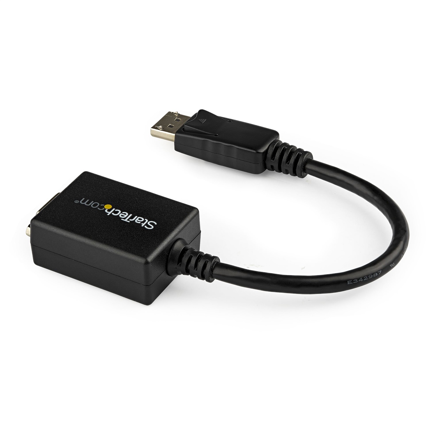 StarTech.com Adattatore DisplayPort VGA - Convertitore attivo da DP a VGA - 0,225 m - Video 1080p - Certificato DisplayPort - Connettore DP a scatto (Maschio a Femmina)