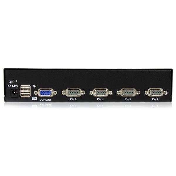 StarTech.com Switch KVM USB 4 porte, montabile a rack 1U con OSD - Controlla fino a 4 computer da un'unica postazione