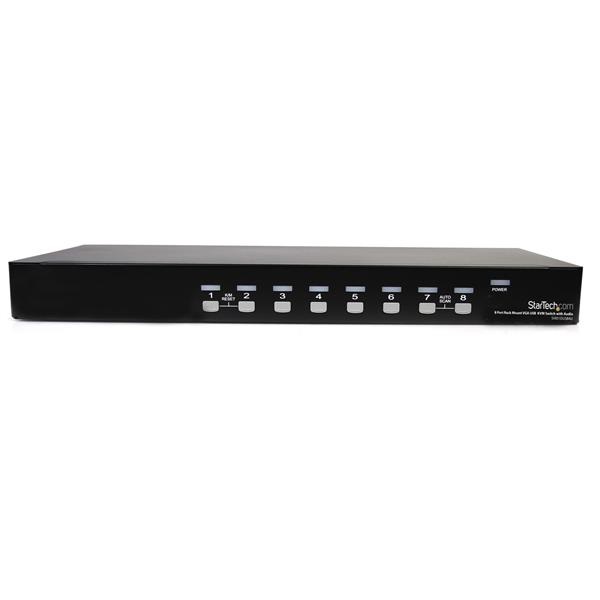 StarTech.com Switch KVM VGA USB a 8 porte montabile su rack 1U con audio incluso - Risoluzione 1920 x 1440 Pixel