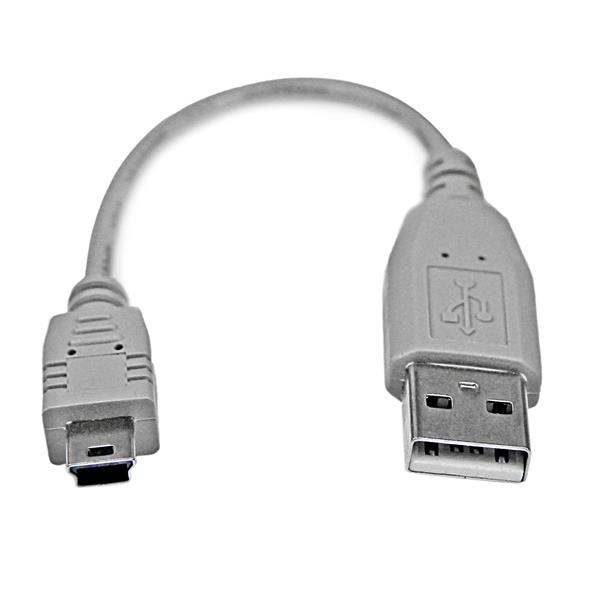 StarTech.com Cavo Mini USB 2.0 15.2 cm - A a Mini B, USB 2.0, Maschio/Maschio, Grigio