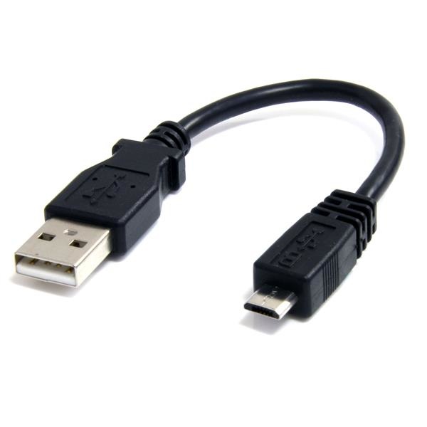 StarTech.com Cavo micro USB 15 cm - A a Micro B, USB 2.0, Maschio/Maschio, 0,48 Gbit/s, Nero