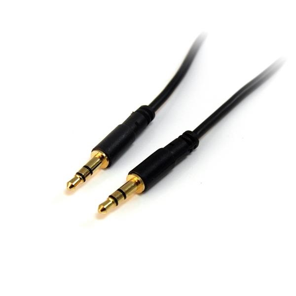 StarTech.com Cavo Audio Stereo Slim da 3m - 3.5mm Maschio a Maschio, Cavo Ausiliario per Cuffie, Compatibile con Dispositivi Portatili
