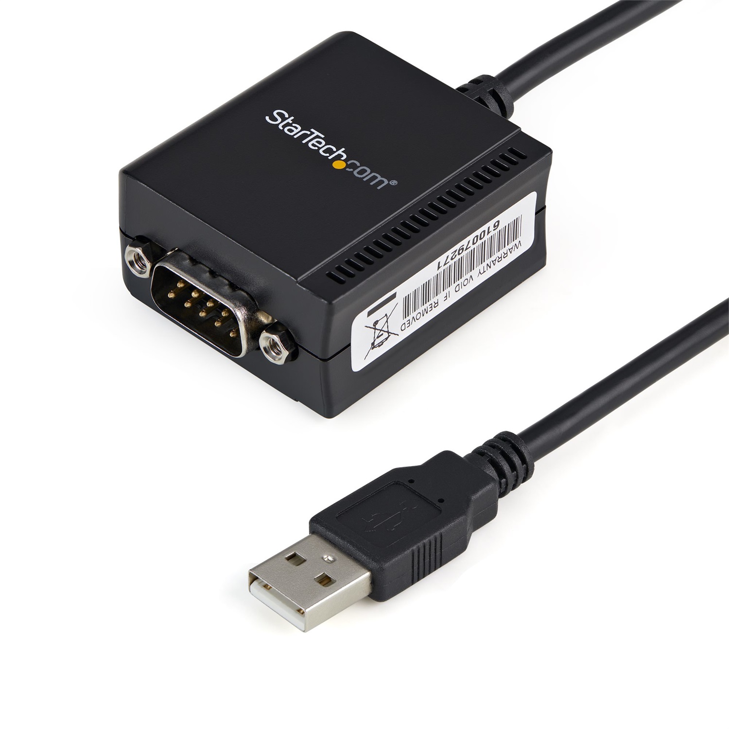 StarTech.com Cavo Adattatore USB a Seriale RS-232 FTDI, 1 Porta, DB9, 1,8 m, Alimentato tramite USB, Baud Rate fino a 115,2 Kbps