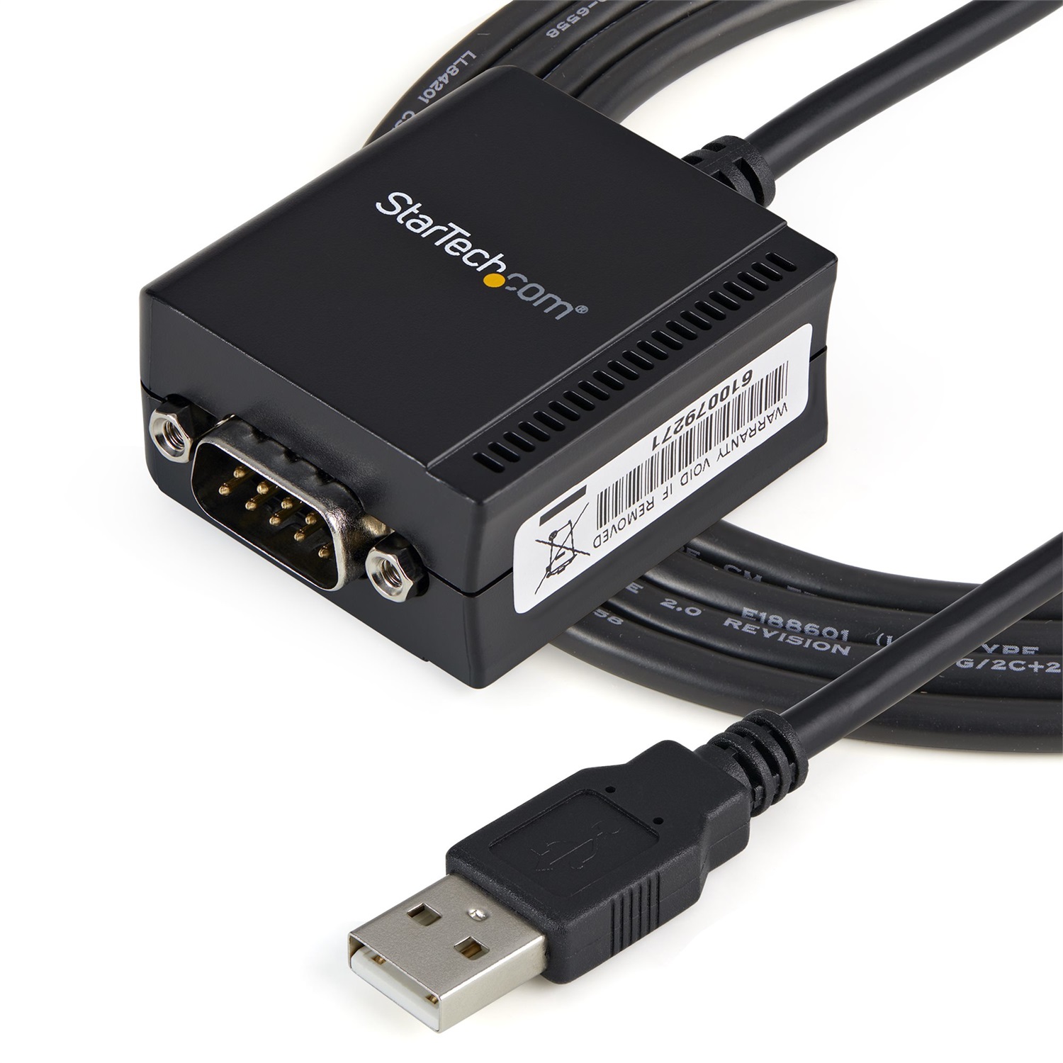 StarTech.com Cavo Adattatore USB a Seriale RS-232 FTDI, 1 Porta, DB9, 1,8 m, Alimentato tramite USB, Baud Rate fino a 115,2 Kbps
