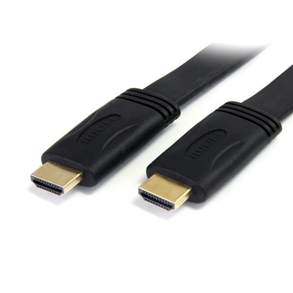 StarTech.com Cavo HDMI ad alta velocità da 5 m - Cavo piatto Ultra HD 4K x 2K con Ethernet, Compatibilità 3D, Nero
