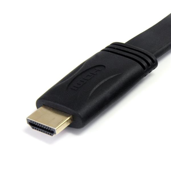 StarTech.com Cavo HDMI ad alta velocità da 5 m - Cavo piatto Ultra HD 4K x 2K con Ethernet, Compatibilità 3D, Nero
