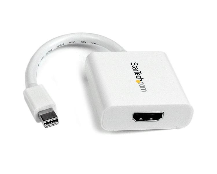 StarTech.com Adattatore Passivo Mini DisplayPort a HDMI 1080p - Convertitore Video mDP 1.2, Dongle per Thunderbolt 1/2 Mac/PC, 0,12 m, Bianco