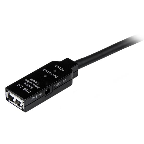 StarTech.com Cavo di estensione attivo USB 2.0 20 m - M/F - Prolunga USB Nero
