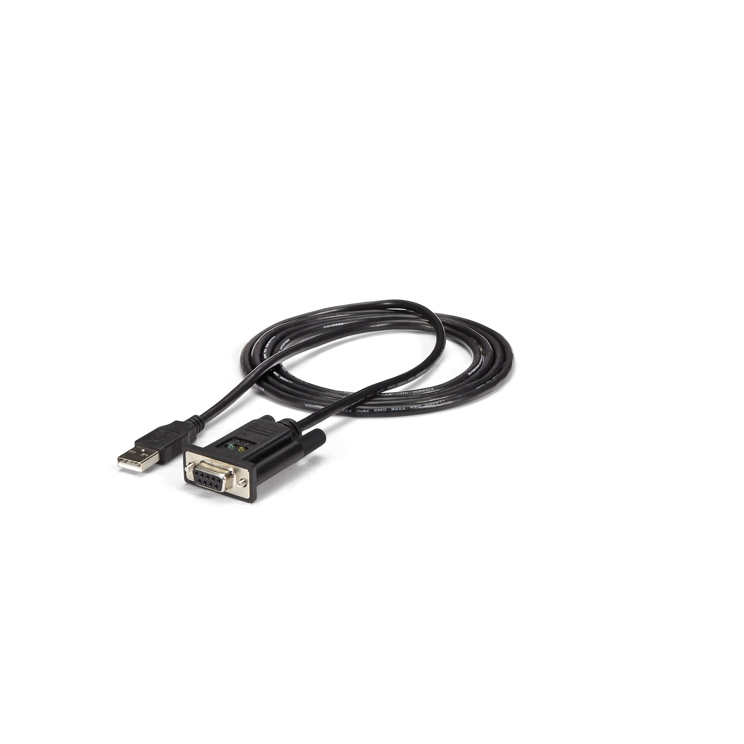 StarTech.com Cavo adattatore seriale DCE 1 porta USB a RS232 DB9 null modem con FTDI, Nero, 1,7 m, USB tipo A, DB-9 Maschio/Femmina
