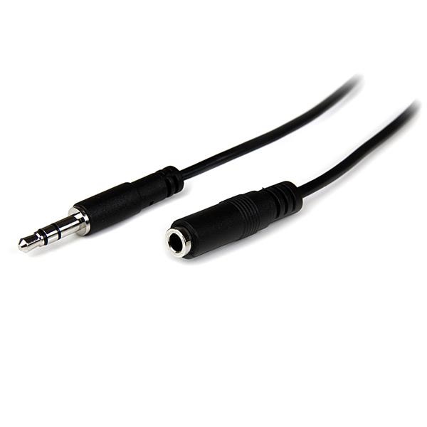 StarTech.com Cavo audio di prolunga stereo slim 3,5 mm 1 m M/F - Cavo prolunga per cuffie