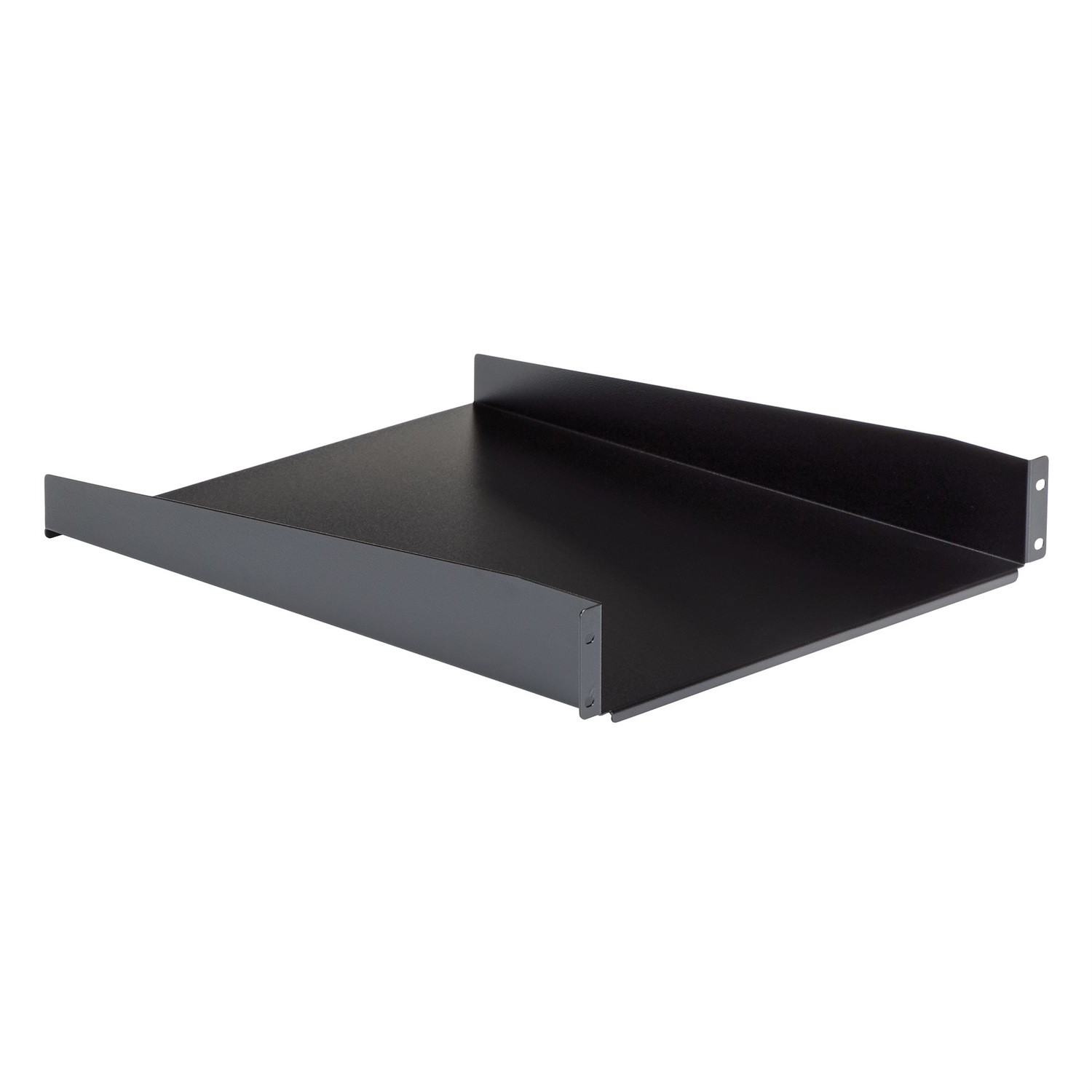StarTech.com Ripiano Rack Fisso 2U - Capacità 22 kg, Acciaio, Nero, Profondità 22