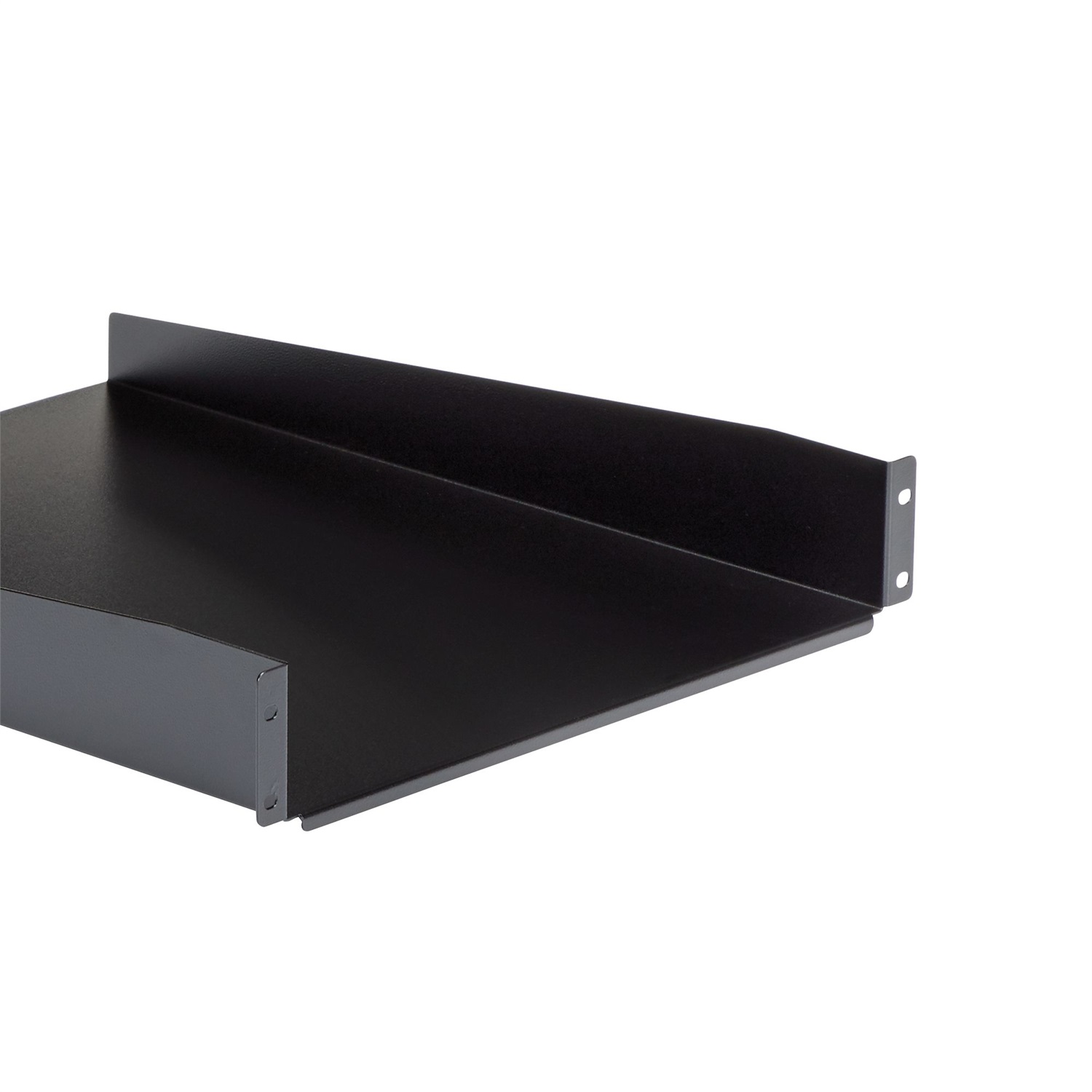 StarTech.com Ripiano Rack Fisso 2U - Capacità 22 kg, Acciaio, Nero, Profondità 22