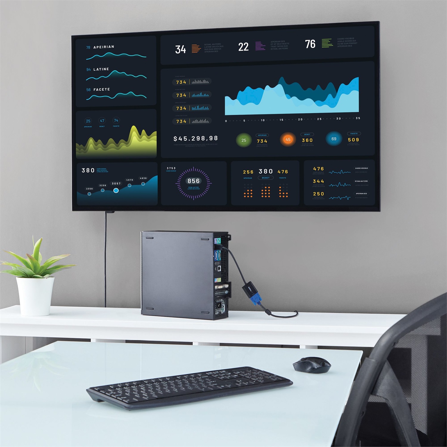 StarTech.com Adattatore DisplayPort VGA - Convertitore attivo da DP a VGA - Video 1080p - Cavo monitor DP/DP++ a VGA - Adattatore da DP a VGA - Dongle da digitale ad analogico - DP 1.2 a VGA